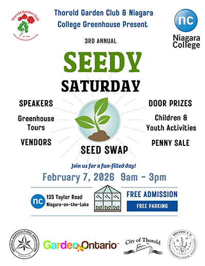 Thorold Garden Club 3rd Annual Seedy Saturday Poster